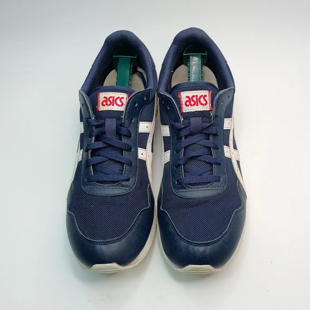 ASICS Tiger Sneakers Men Size 13 Navy Blue Midnight Synthetic Leather Mesh